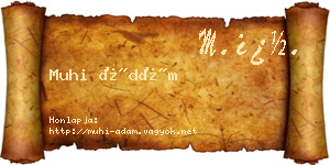 Muhi Ádám névjegykártya