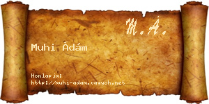 Muhi Ádám névjegykártya